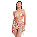 Women 3 pcs swimwear cover ups three-piece beach wear three piece bikini set